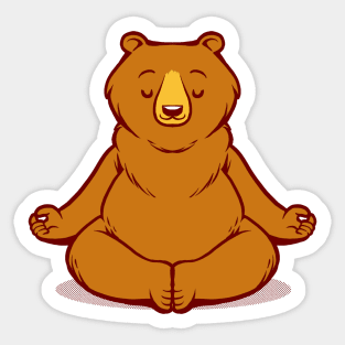 Bear Animals Meditation Zen Buddhism by Tobe Fonseca Sticker